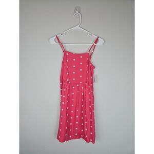 Old Navy Girls Pink Polka Dot Smocked Back Sundress Size L 10-12 NWT